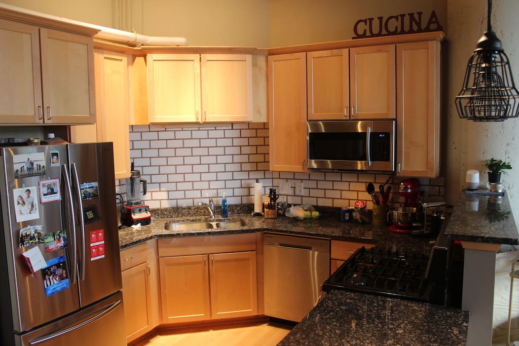 Open kitchen.