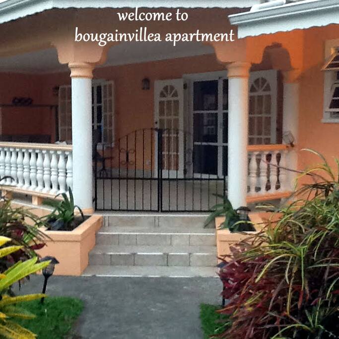 private veranda and entrance