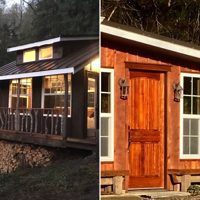 Enjoy the rustic comfort of Tarnside and Brookside Cottages (sleep 6, but could also add porta crib for infant or sleeping cushion on floor for child)