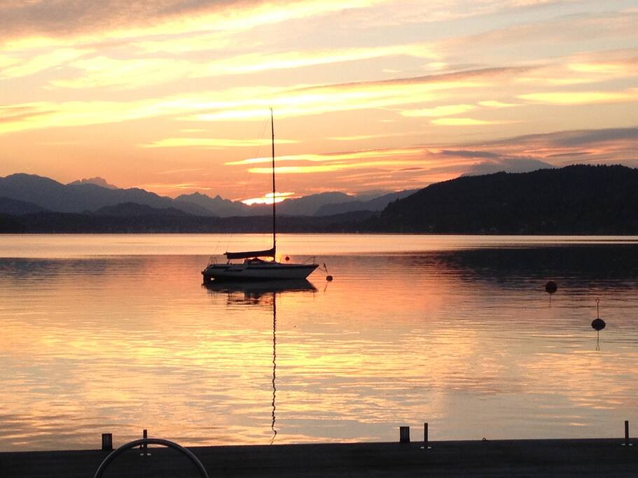 Sonnenuntergang am Wörthersee