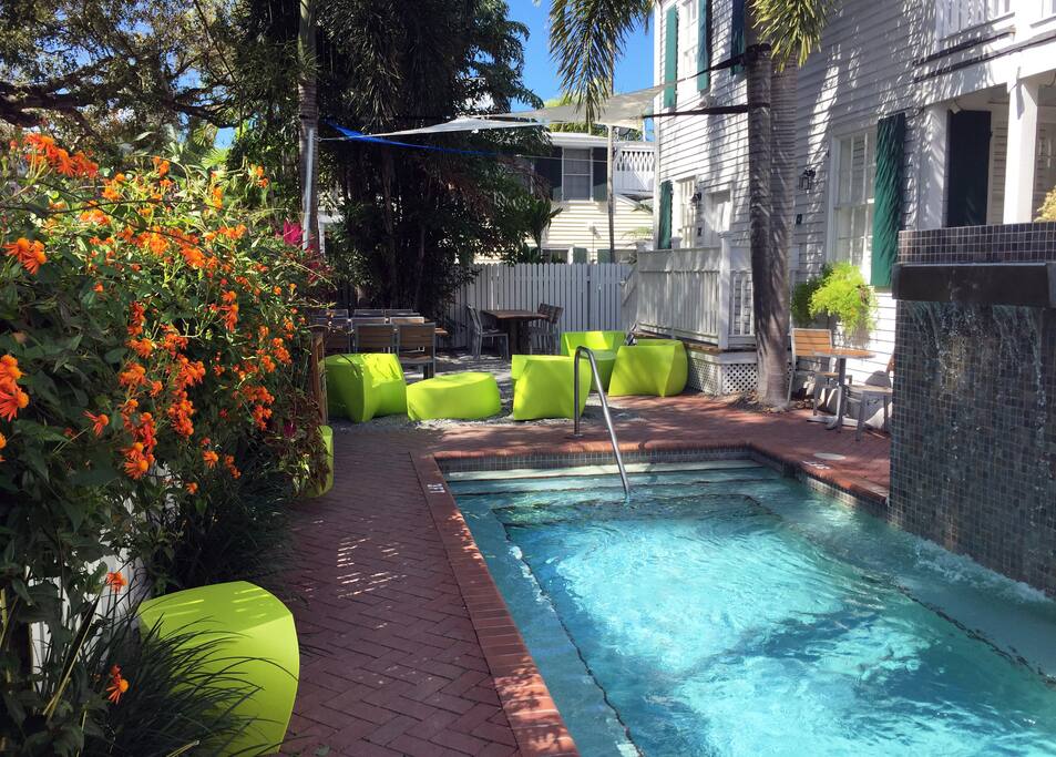 Courtyard Pool with Waterfall