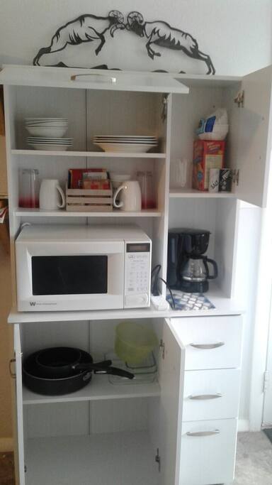 Everything you need to cook dinner, or maybe a yummy breakfast.