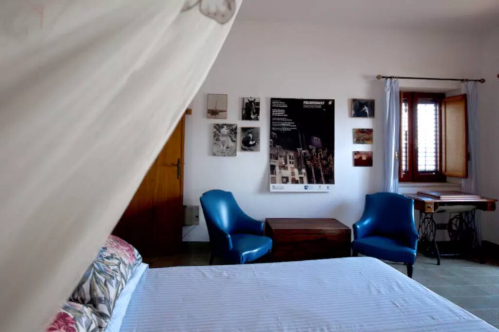 Your private room on the first floor, with private terrace just in front your bed.