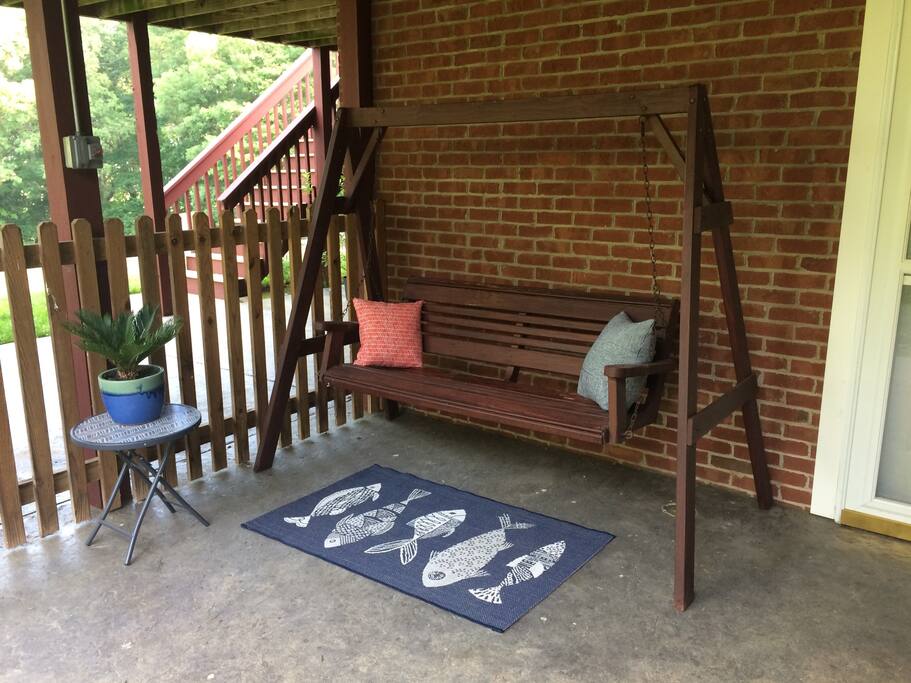 Patio outside apartment door