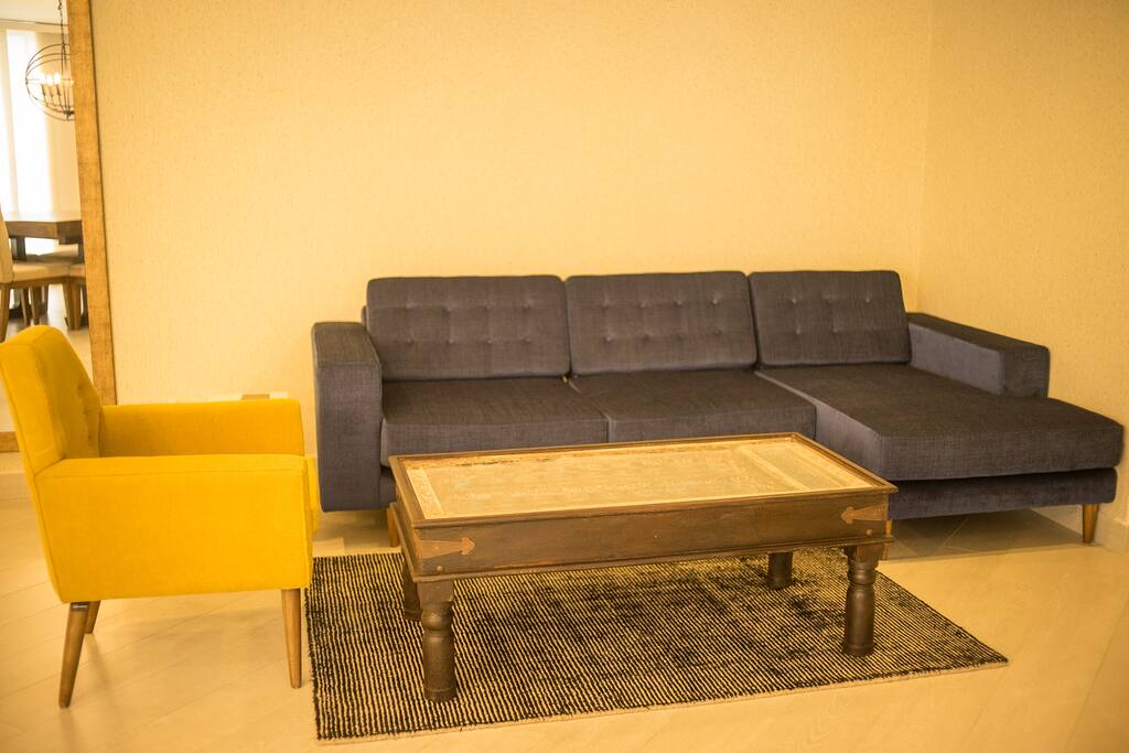 The living room.