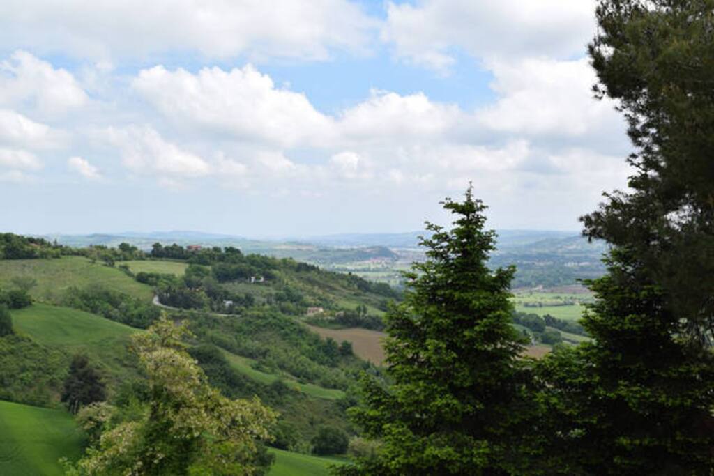 Il panorama dal terrazzo