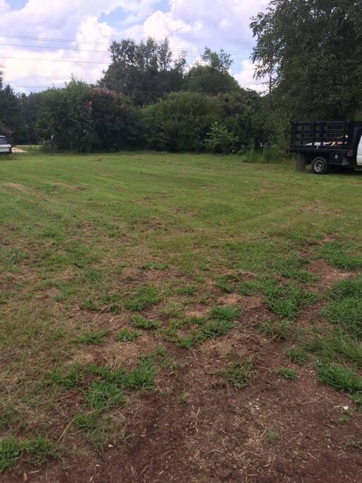 Field to park RV or camper.