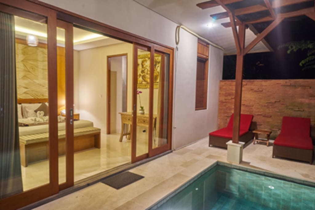 Private pool at the private villa cottage