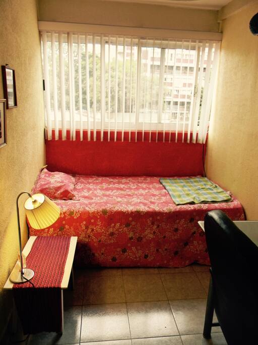 Cama individual (1 pza media) con mucha luz