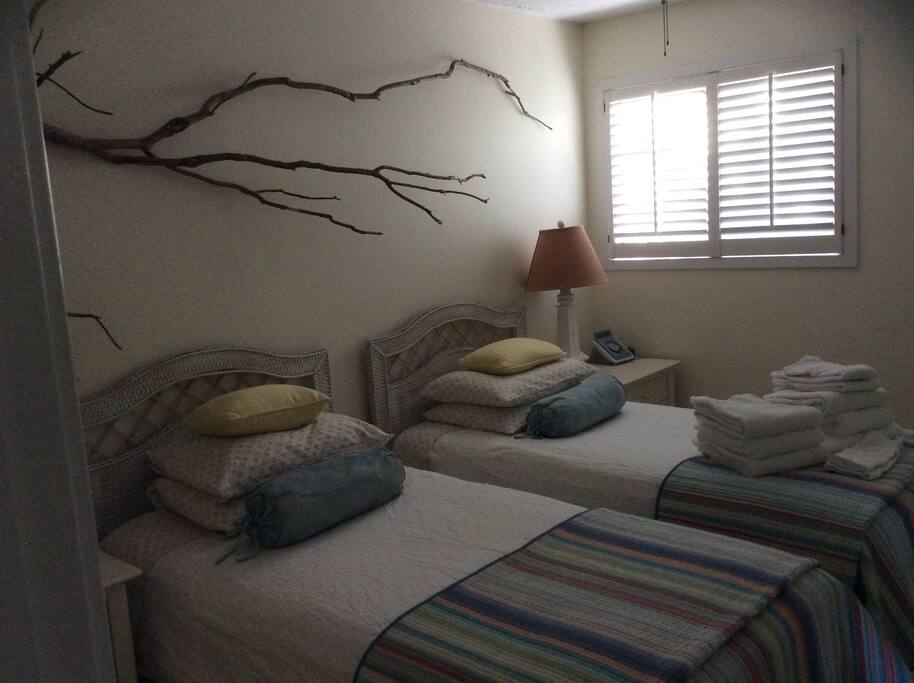 Second bedroom; bathroom directly acrosss the hall.