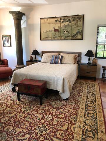 Large modern space in a historic Spanish villa.