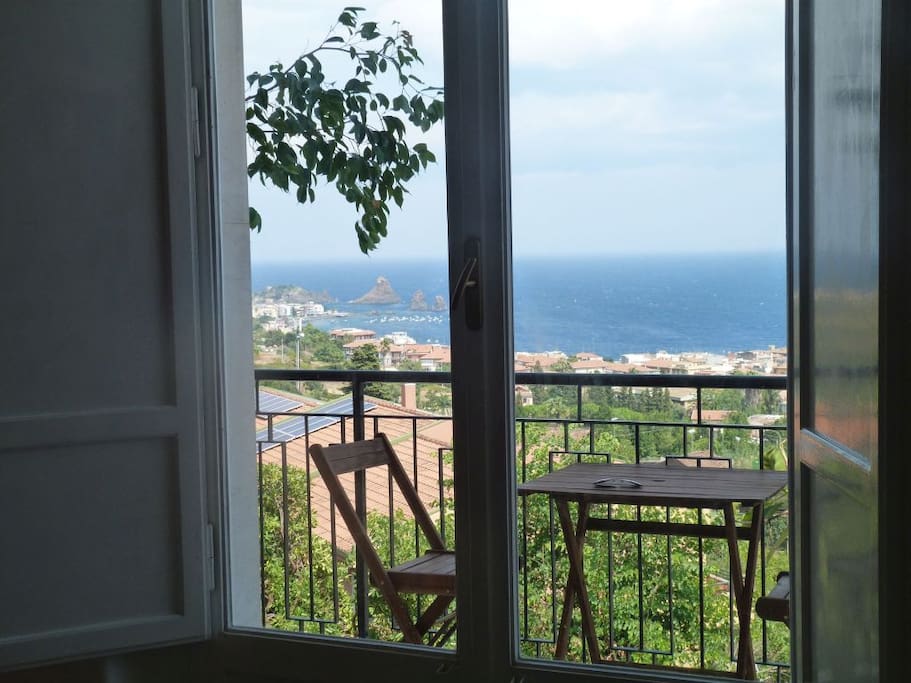 terrace trow the window