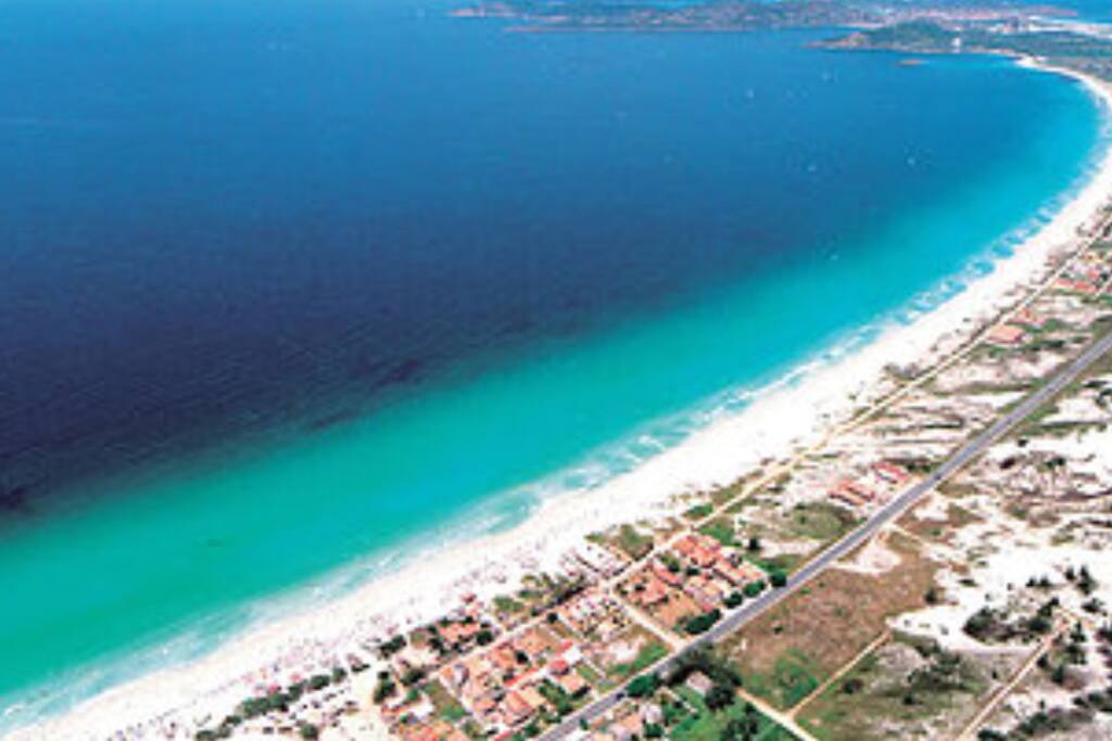 Vista superior da praia