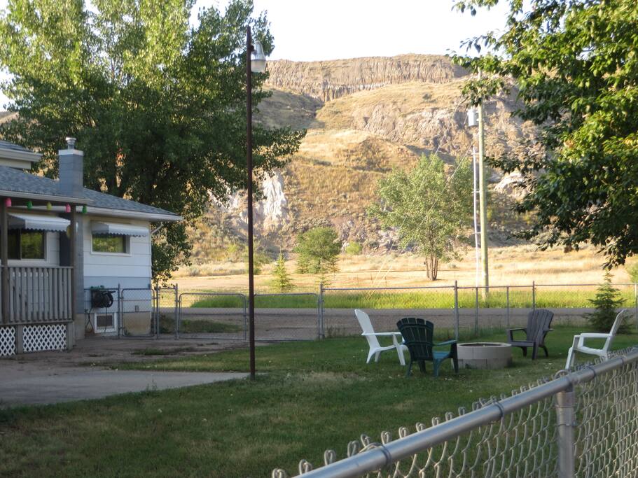 Enjoy the view of the hills of the Red Deer River valley.