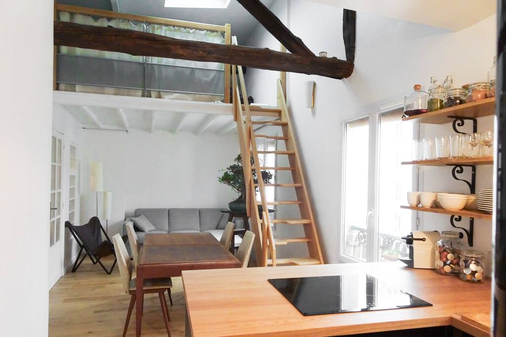 View of the living, from the kitchen