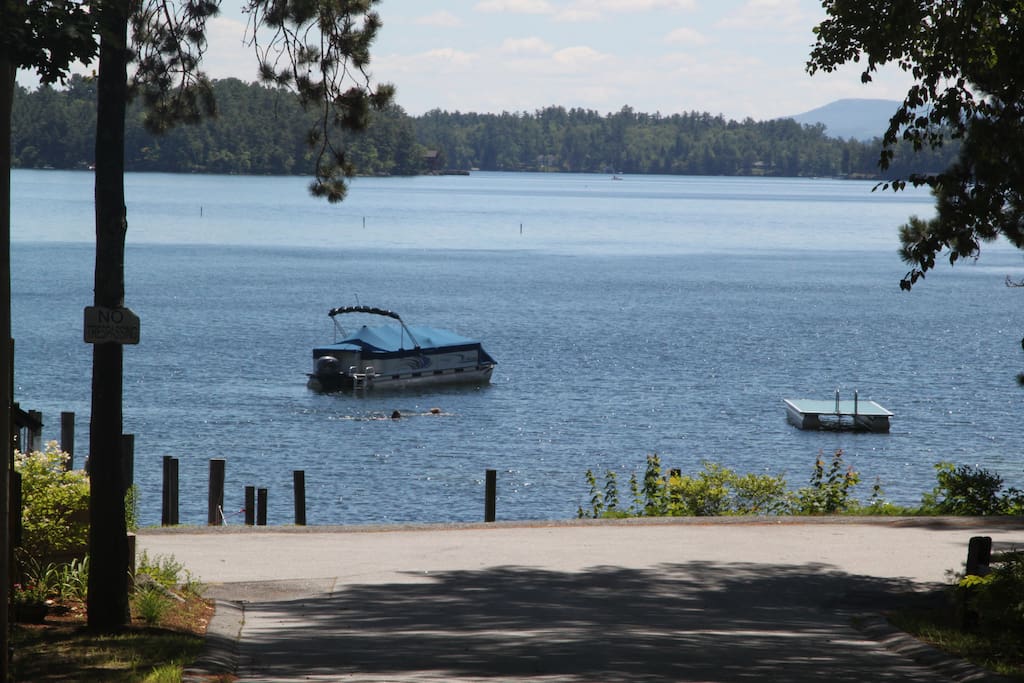 View from house walking down to the Lake and beech area
