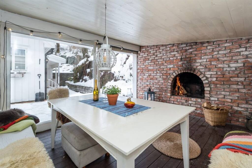 Wintergarden with baking oven