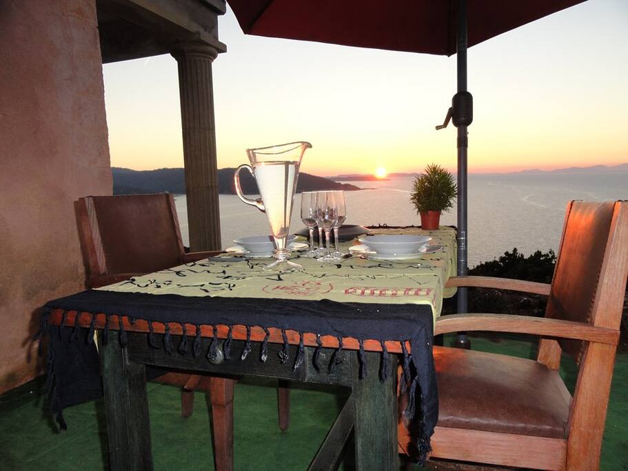 Dîner sur la terrasse