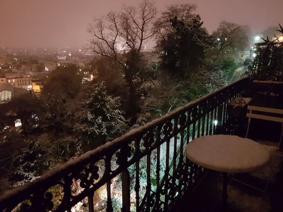 Balcony in snow