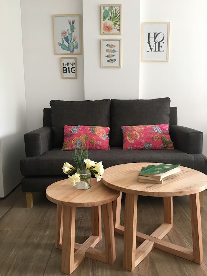 New studio apartment in Belgrano with balcony and shared pool terrace