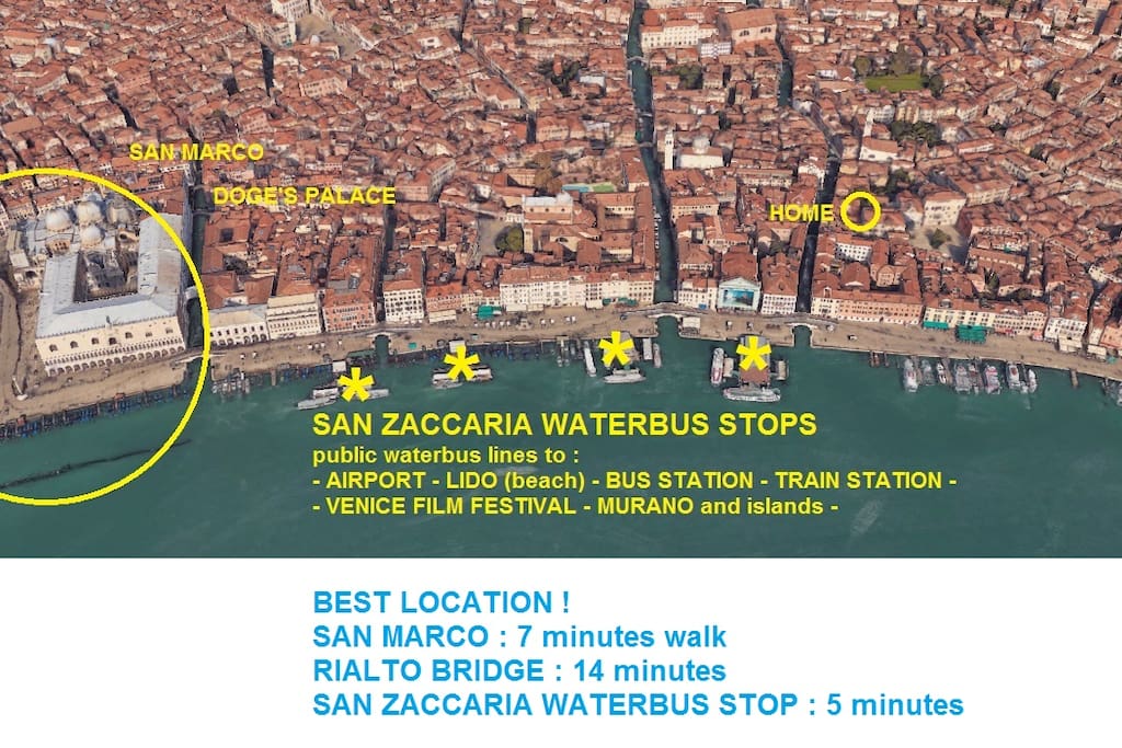 LOCATION ! being Venice completely pedestrian, location is the most important choice!