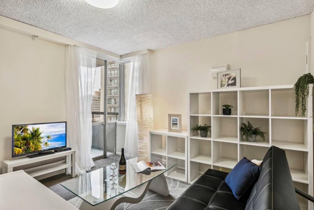 Lounge Area and view of balcony