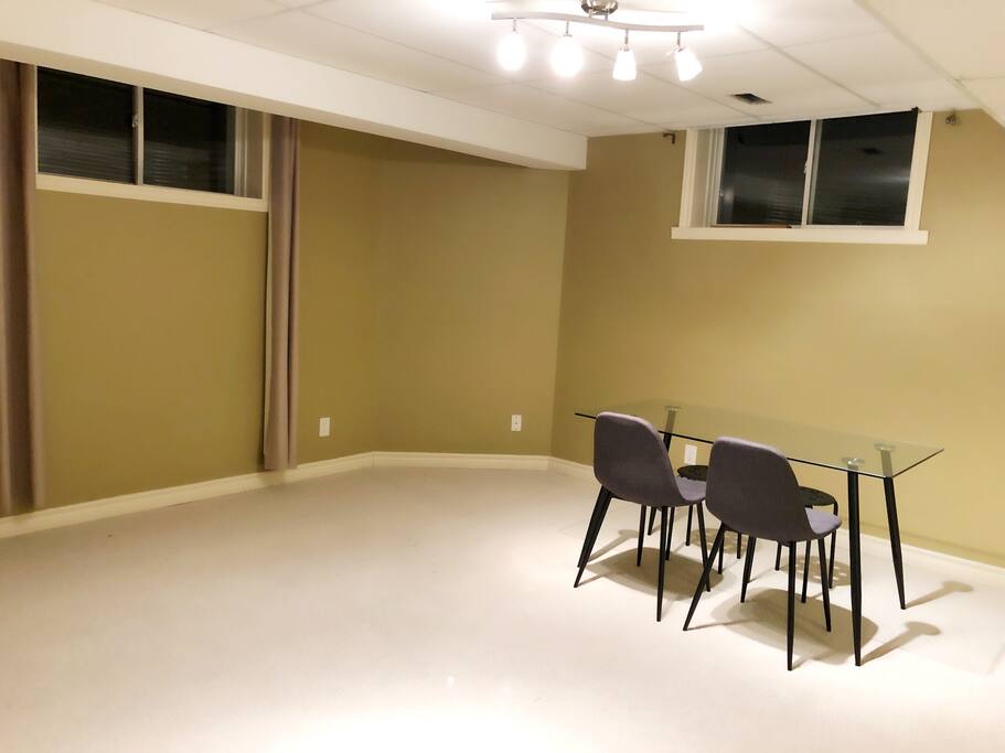 Basement bedroom, included queen bed(not in the picture )