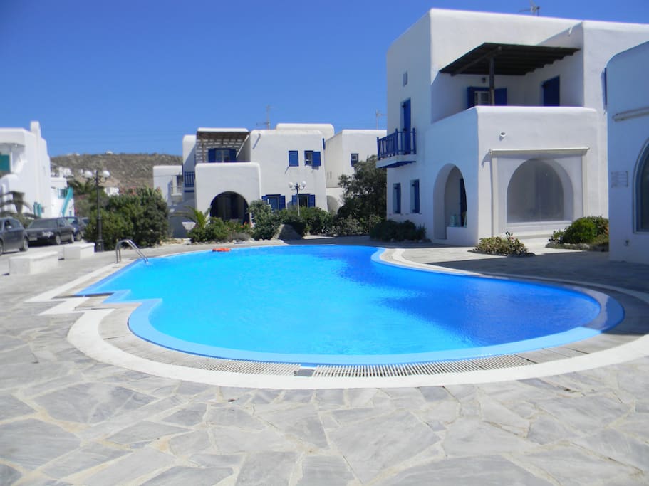 View of the house complex and the pool