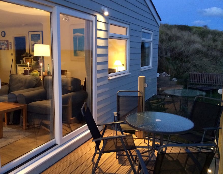 Deck at night.
