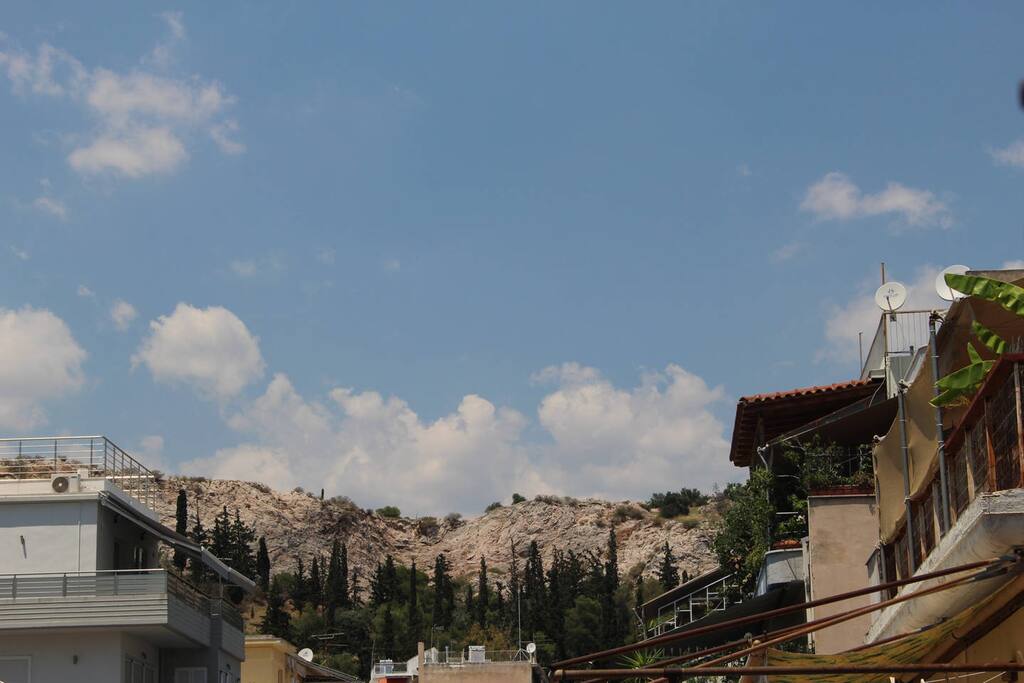 our amazing view to philopappou hill! plus in 10' on foot you can be at this small paradise in the city!