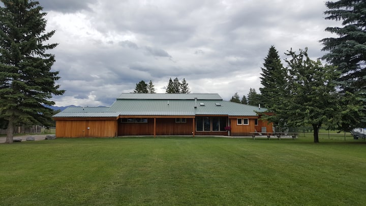 Looking back at the house