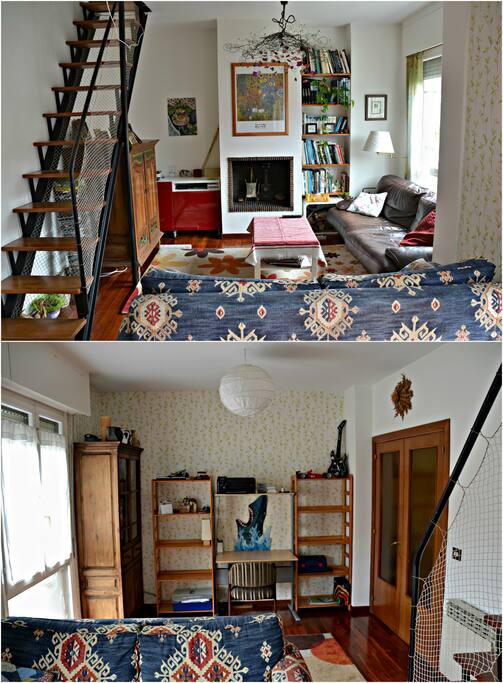 The livingroom. Upstairs it's my bedroom, the only room you can't be in...