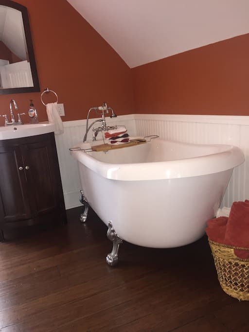 Relax in jetted tub.