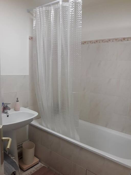 salle de bain avec baignoire (WC séparés)