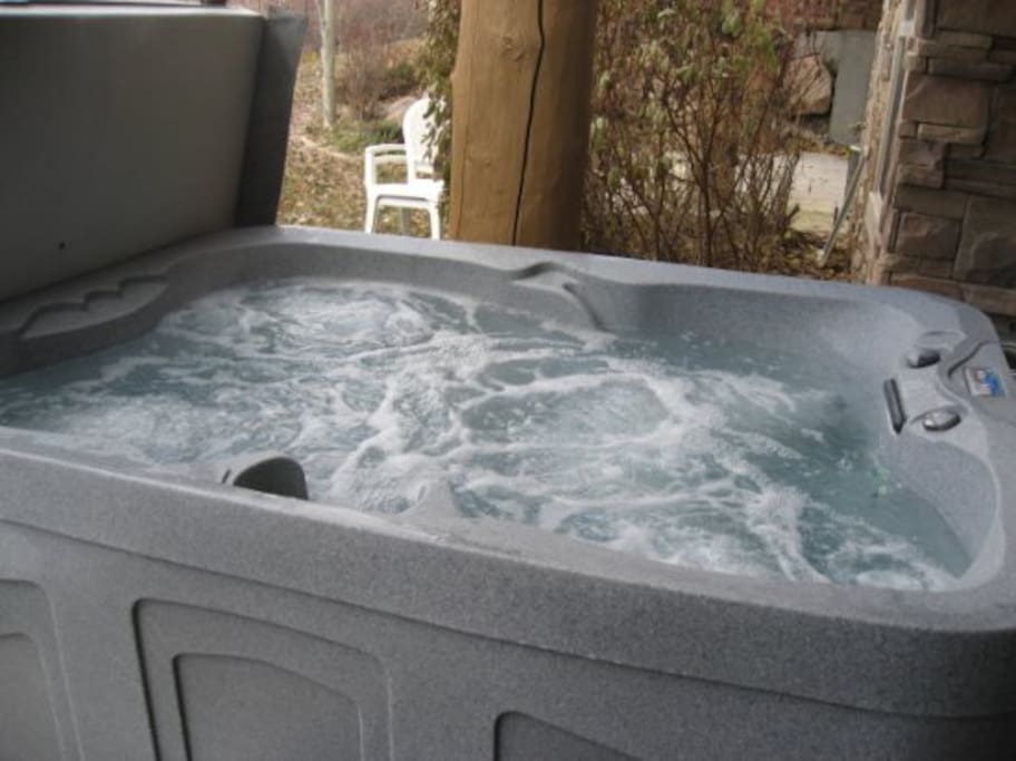 New Hot Tub October 2013 on Lower Level Patio