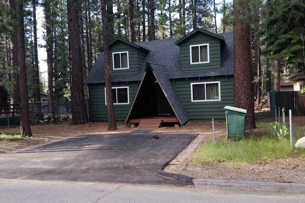 Front from street with new driveway Bear Box on right