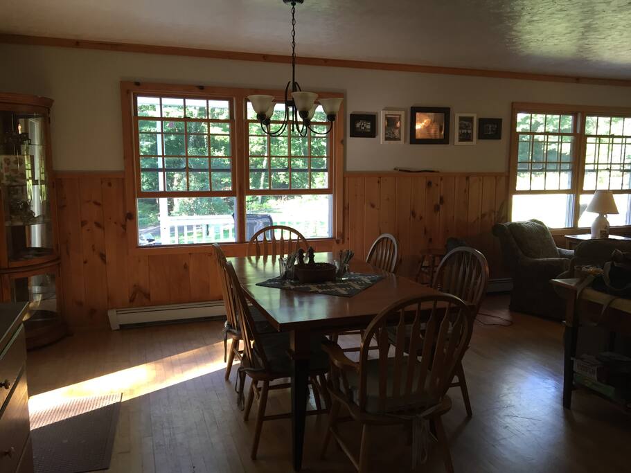 Dining Area - view from stove - looking out at deck