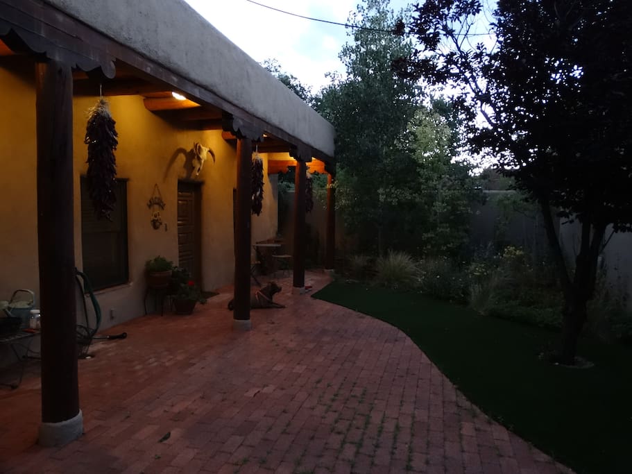 Private courtyard with garden.