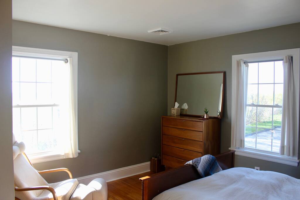 The room gets great light -- it has the best views in the house!