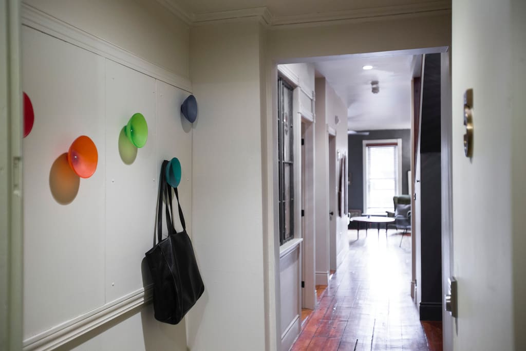 Tippy bowls from Dinosaur Design make way better coat hooks.