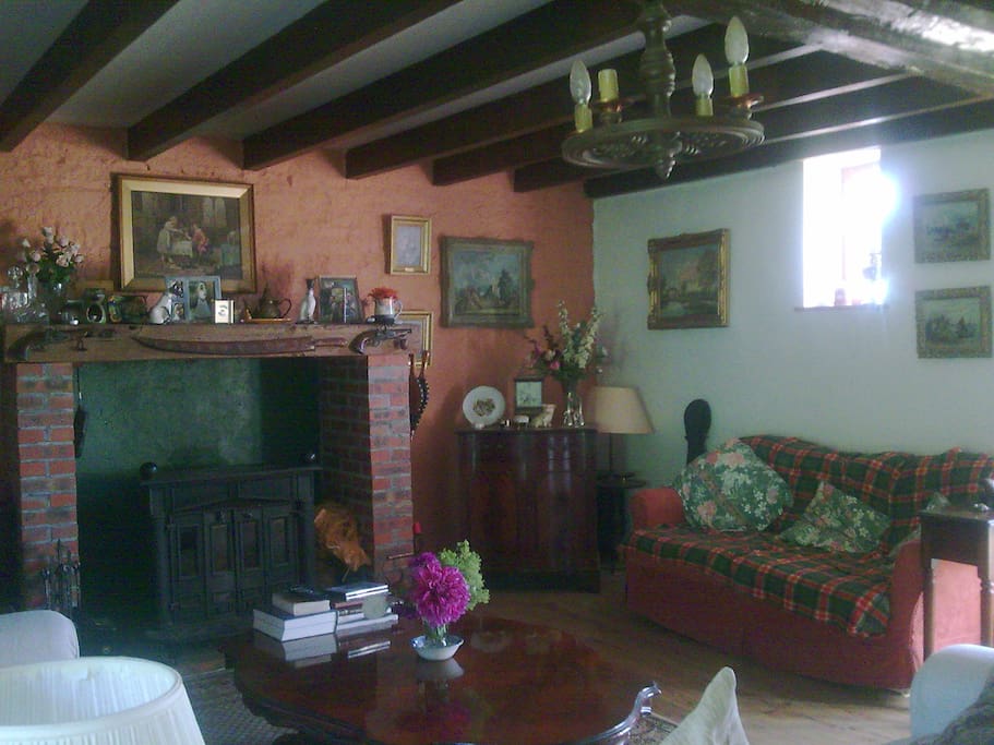 Sitting room and wood burner