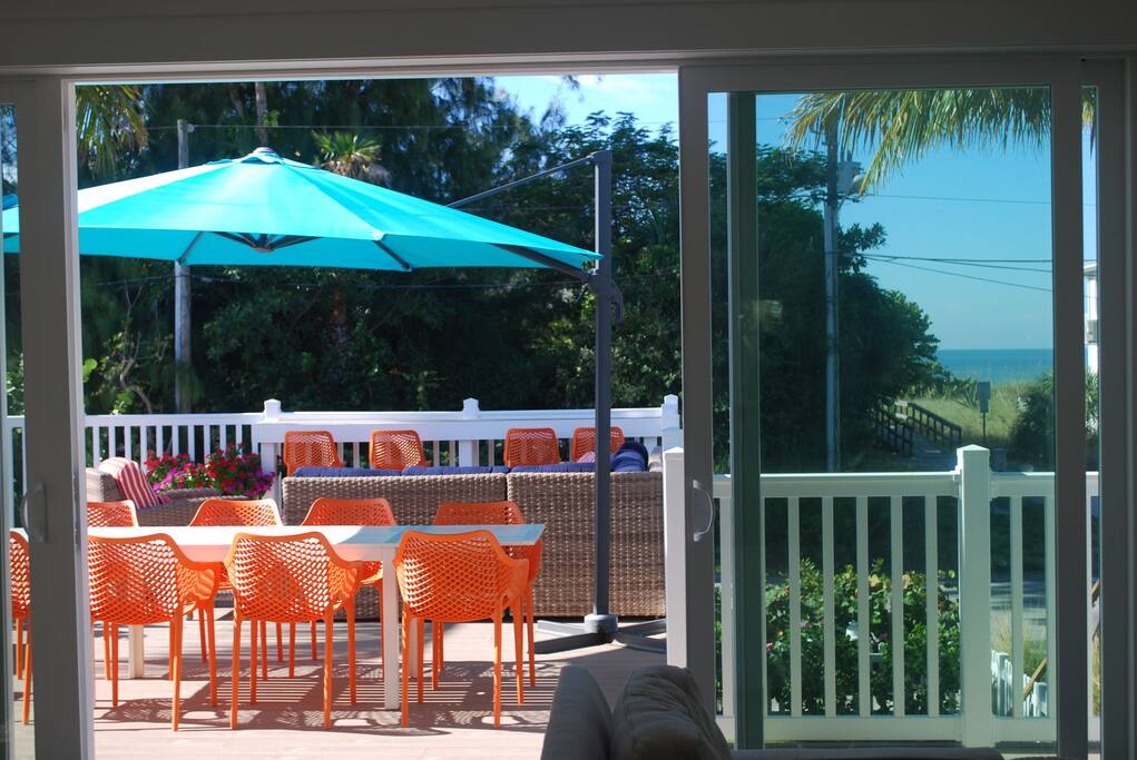 View from Interior to Deck and Gulf of Mexico