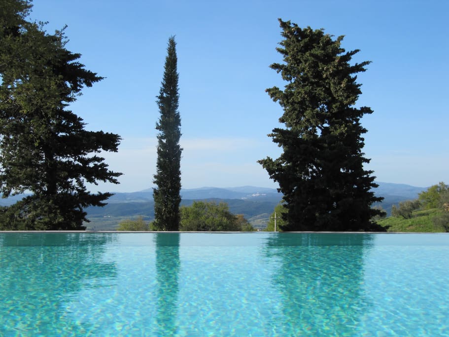la piscina ed il panorama