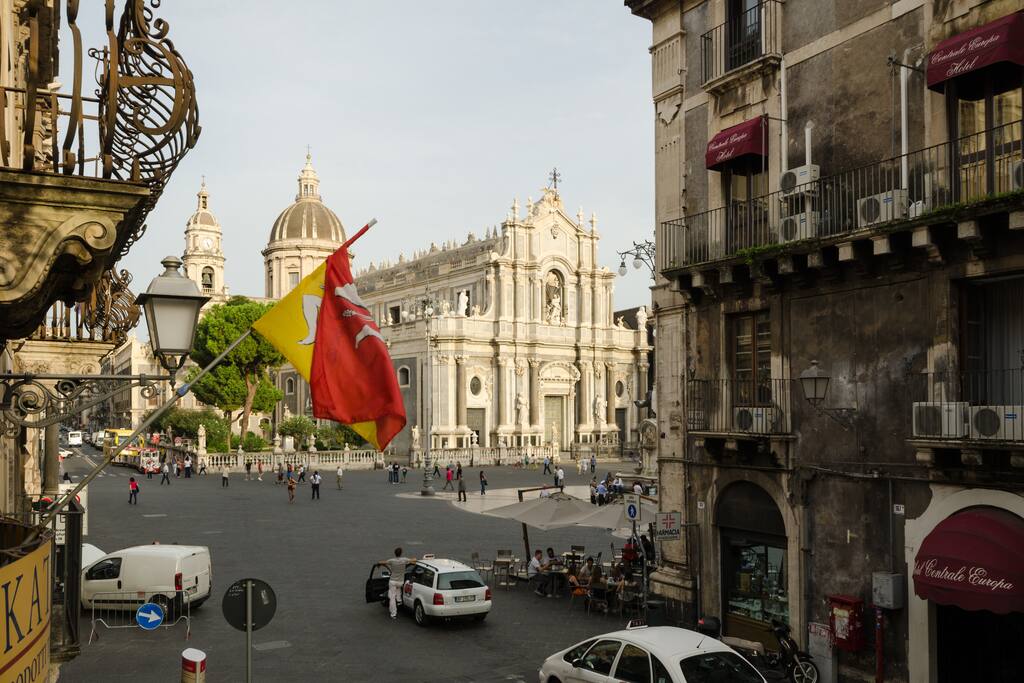 Vista dal bancone dell'appartamento