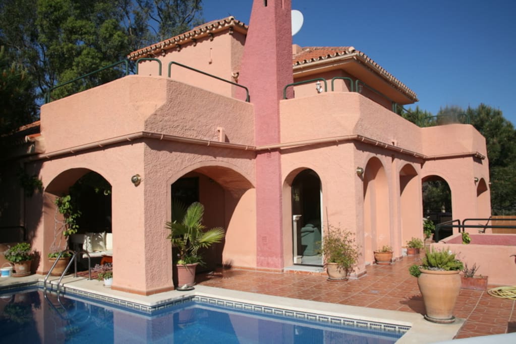 View of villa from the terrace