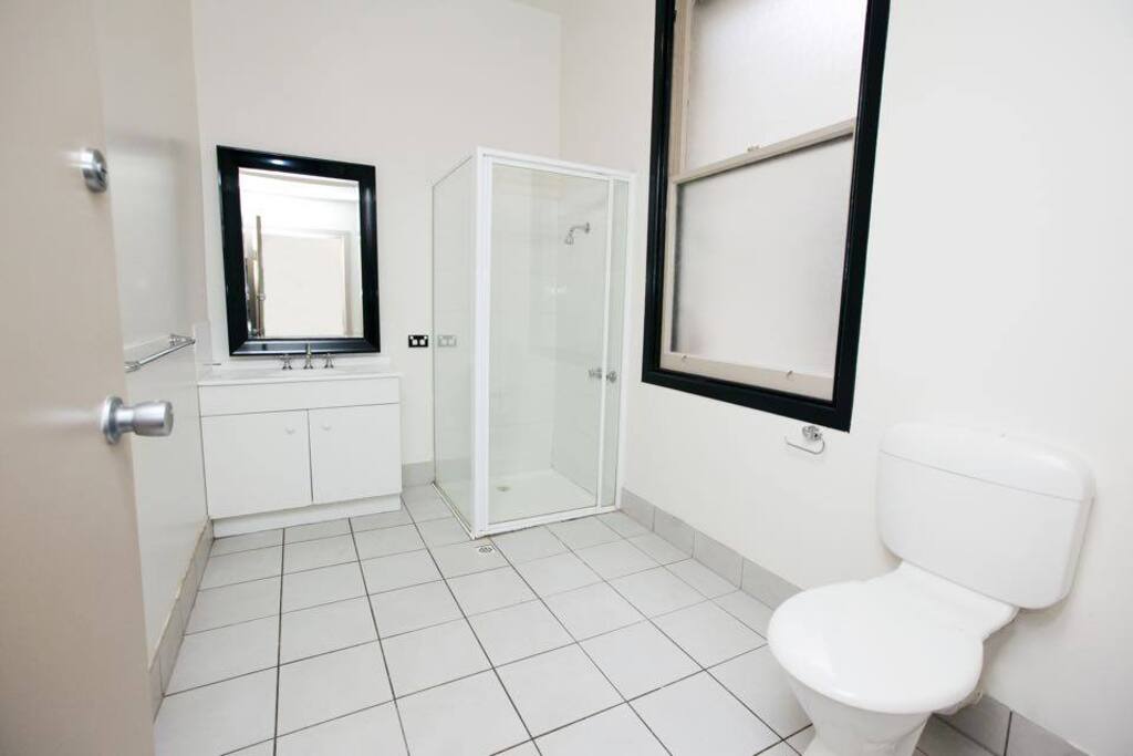 Shared bathrooms.