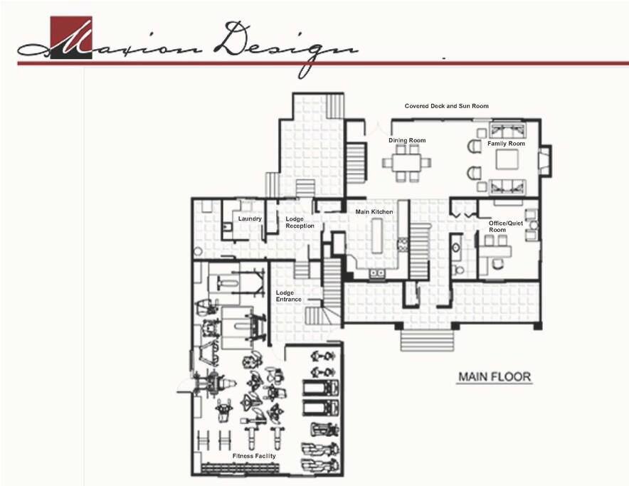 Main Floor Layout of the Lodge