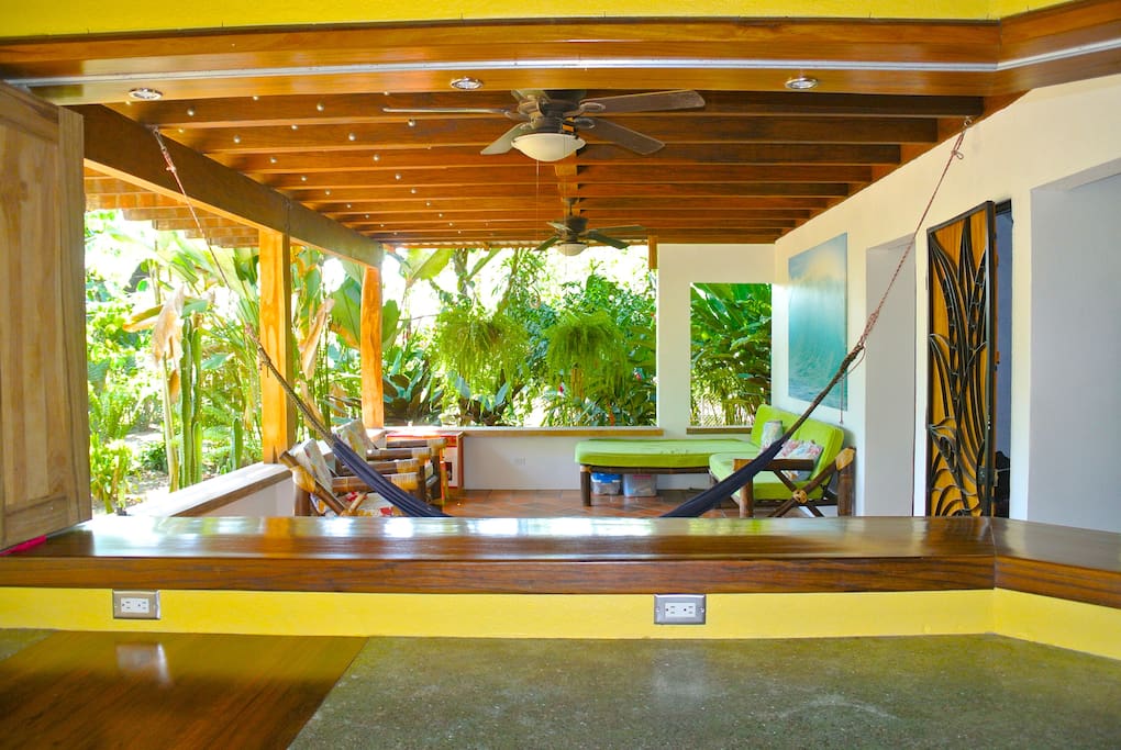 View from kitchen to living room.