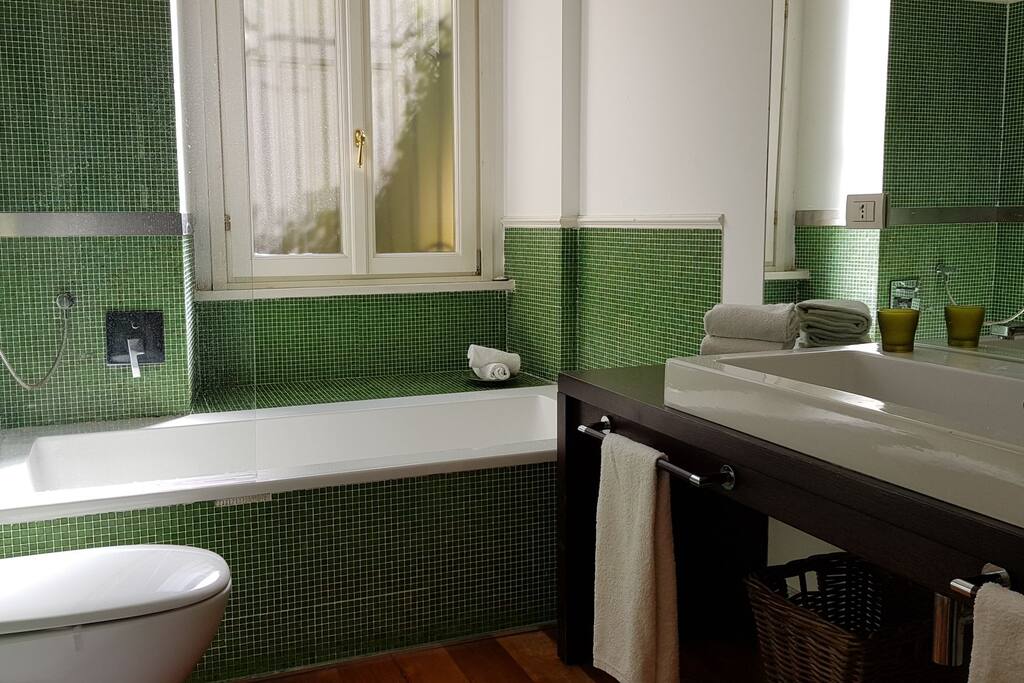 our bathroom has both a bath and a shower....