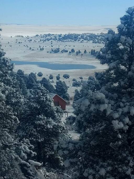 Our barn and lake